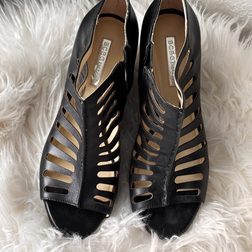 BCBGeneration Black Cutout Heels